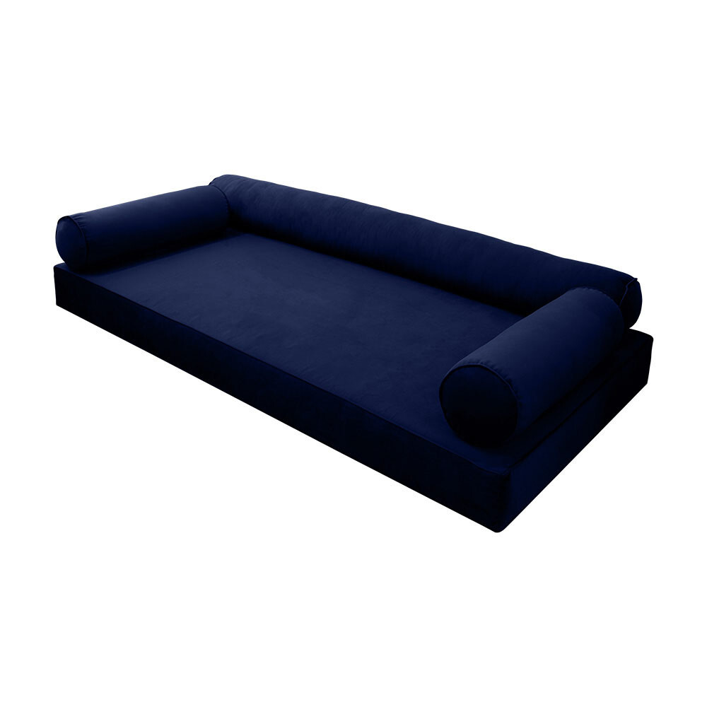 |SLIPCOVER ONLY| V6 Velvet Indoor Daybed Mattress Pillow Pipe Trim Twin AD373