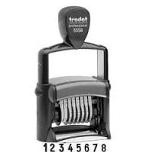 Trodat 5558 Professional Numberer, 8 Character Bands, Black Ink