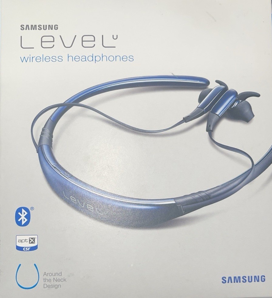 Samsung Level U EO-BG920 In-Ear Wireless Headphones Around Neck Blue Brand New