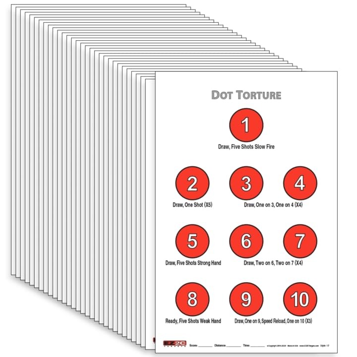 EZ2C Targets Style 17 (25 Count) Dot Pad of 25 Targets, 25