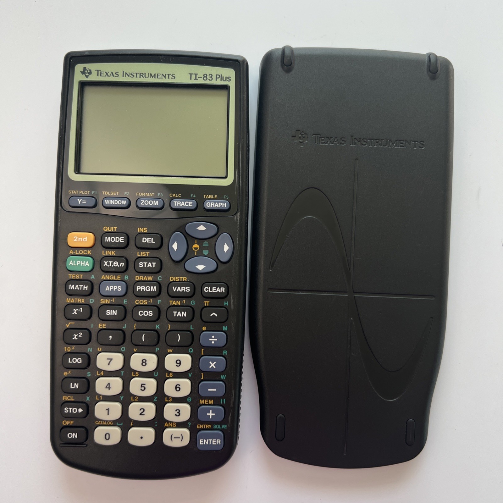 Texas Instruments TI-83 Plus Graphing Calculator w/ Cover & Batteries Great Cond