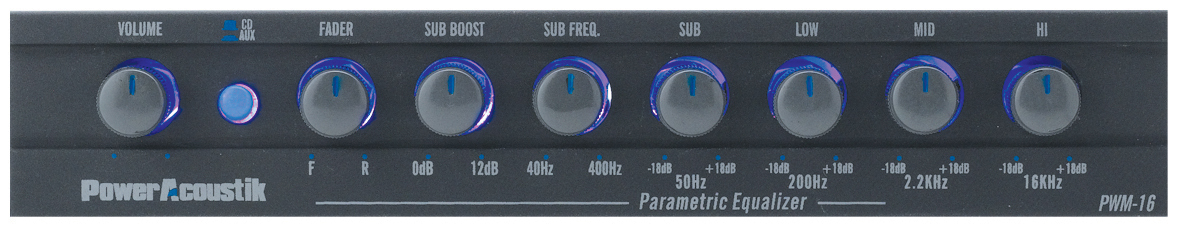 Power Acoustik PWM16 Equalizer Preamp