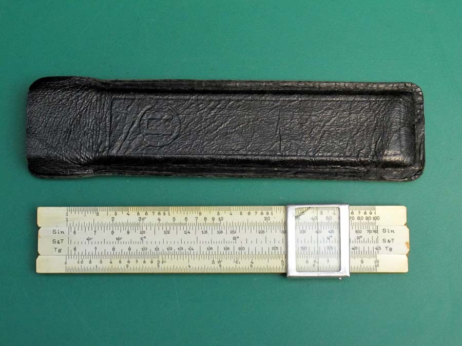 Vintage USS Sliding Logarithmic Ruler Pocket Size. For Engineering Calculation.