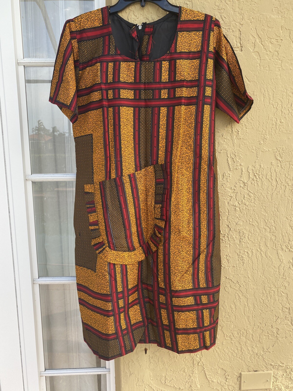 NIGERIAN AFRICAN WAX ANKARA DRESS ( CULTURAL& ETHNIC CLOTHING AFRICA )-L/XLARGE