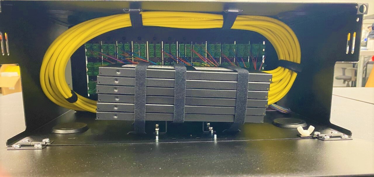 4RU 144 Port SCAPC Singlemode Fiber Optic LIU Rack Mount Panel Enclosure LOADED