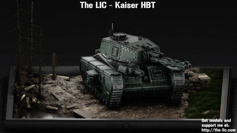 Kaiser Heavy Battle Tank 28mm trench crusade compatible