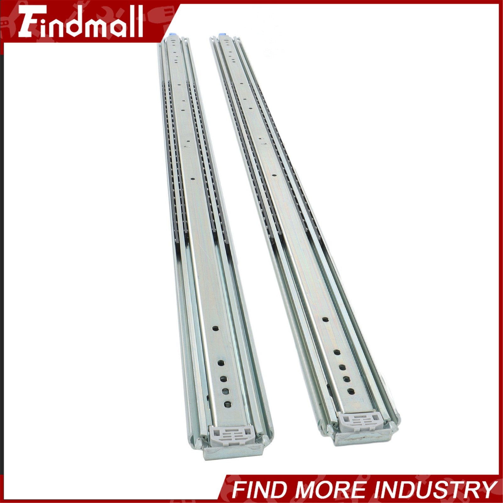 Findmall Heavy Duty 56" Drawer Slides w/Lock 500lb - Full Extension Ball Bearing