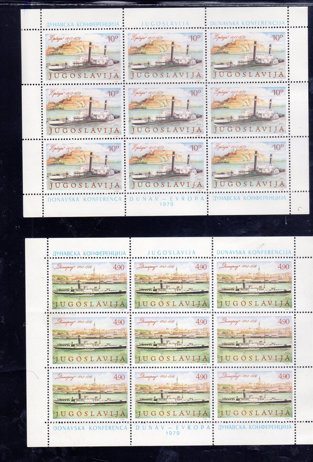 YUGOSLAVIA #1455-1456 1972 DANUBE CONF. MINT VF NH O.G SHT9 (J30)