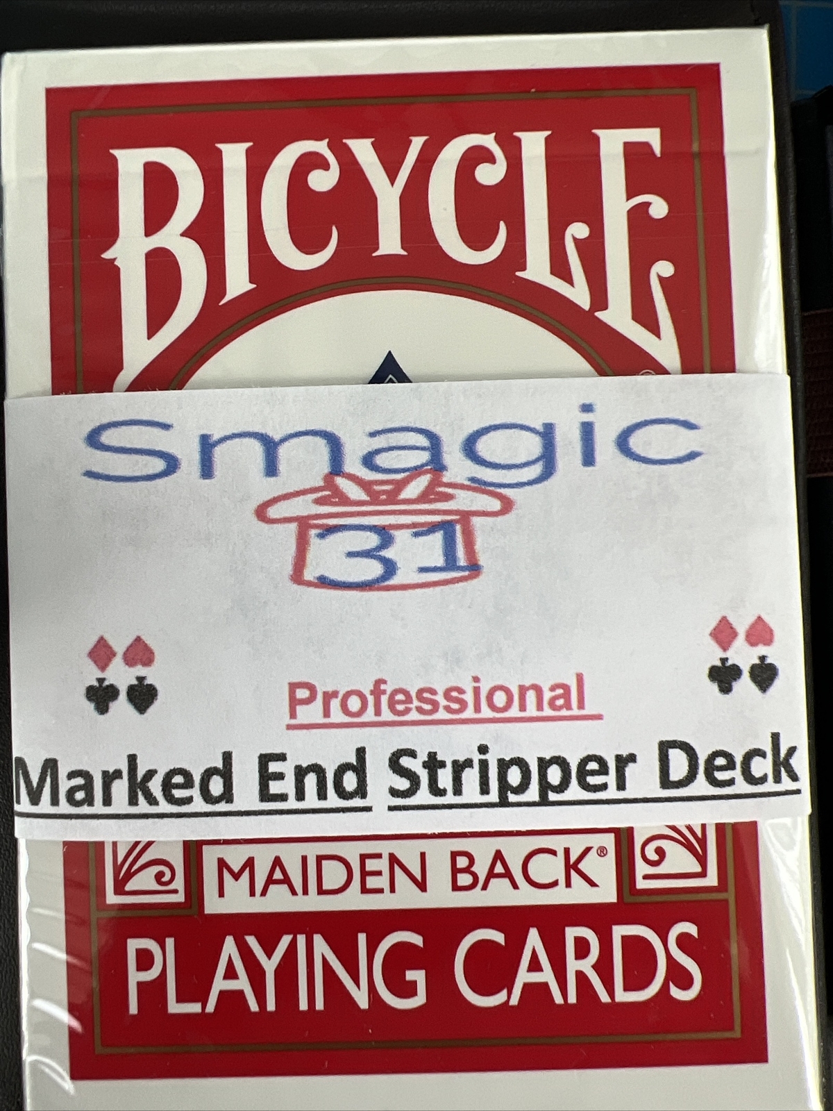 Marked Deck End Cut Stripper Deck, Red Maiden By Bicycle. LOW Shipping