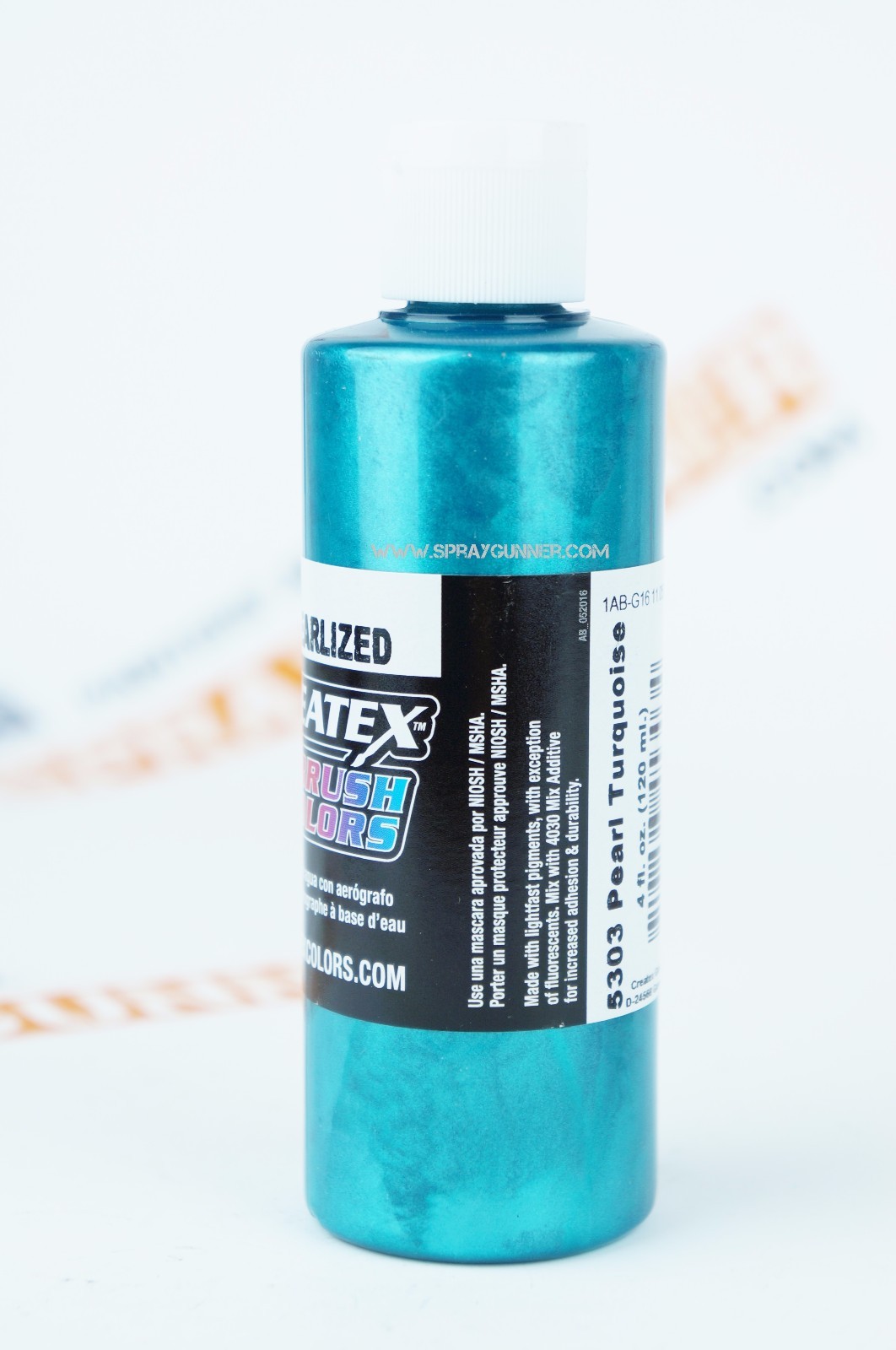 Createx Airbrush Colors 5303 Pearl Turquoise 4oz. water-based pearlized paint