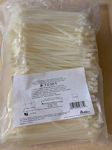 Cable Ties 7.5”L Natural Releasable Industrial Grade Bag of 1000
