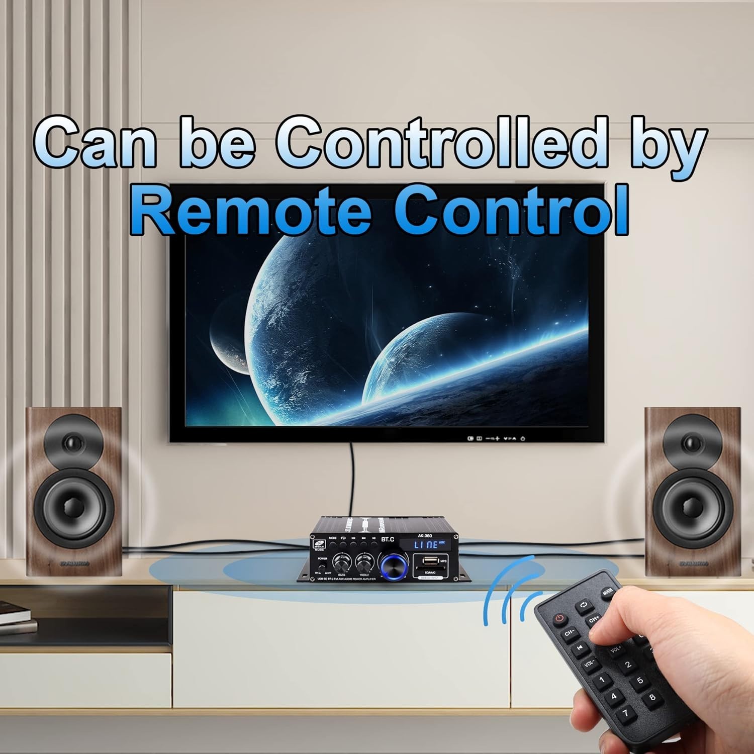 Ak380 Bluetooth Amplifier With Remote Control Function 2.0 Bluetooth Amplifier S