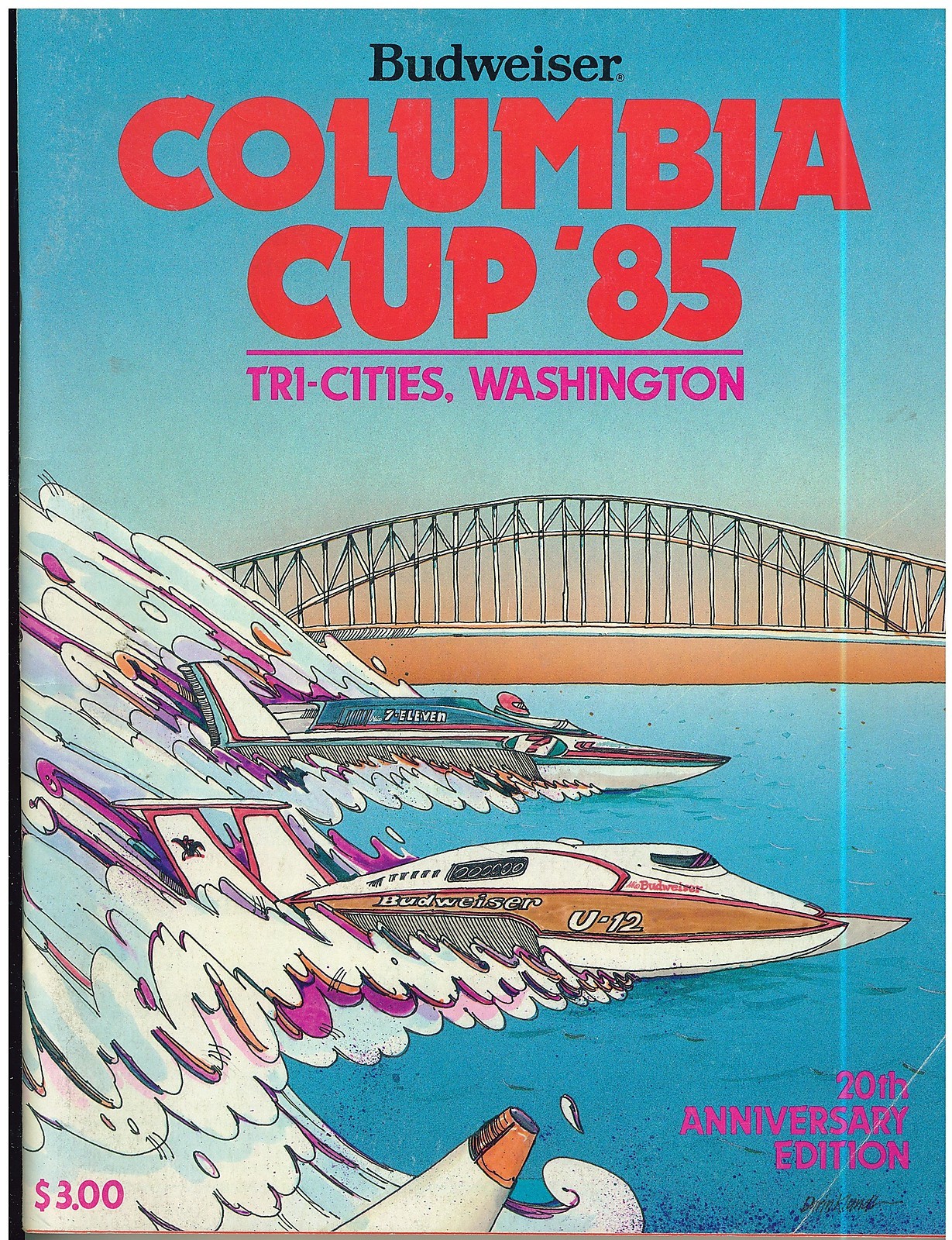 1985 Columbia Cup Progarm Boat Racing Tri-Cities, Washington
