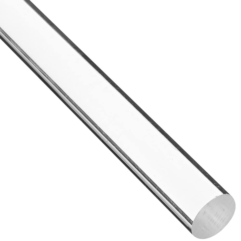 Clear Acrylic Lucite Dowel Rod 7/8”W x 24”L - Durable for DIY Crafts & Projects