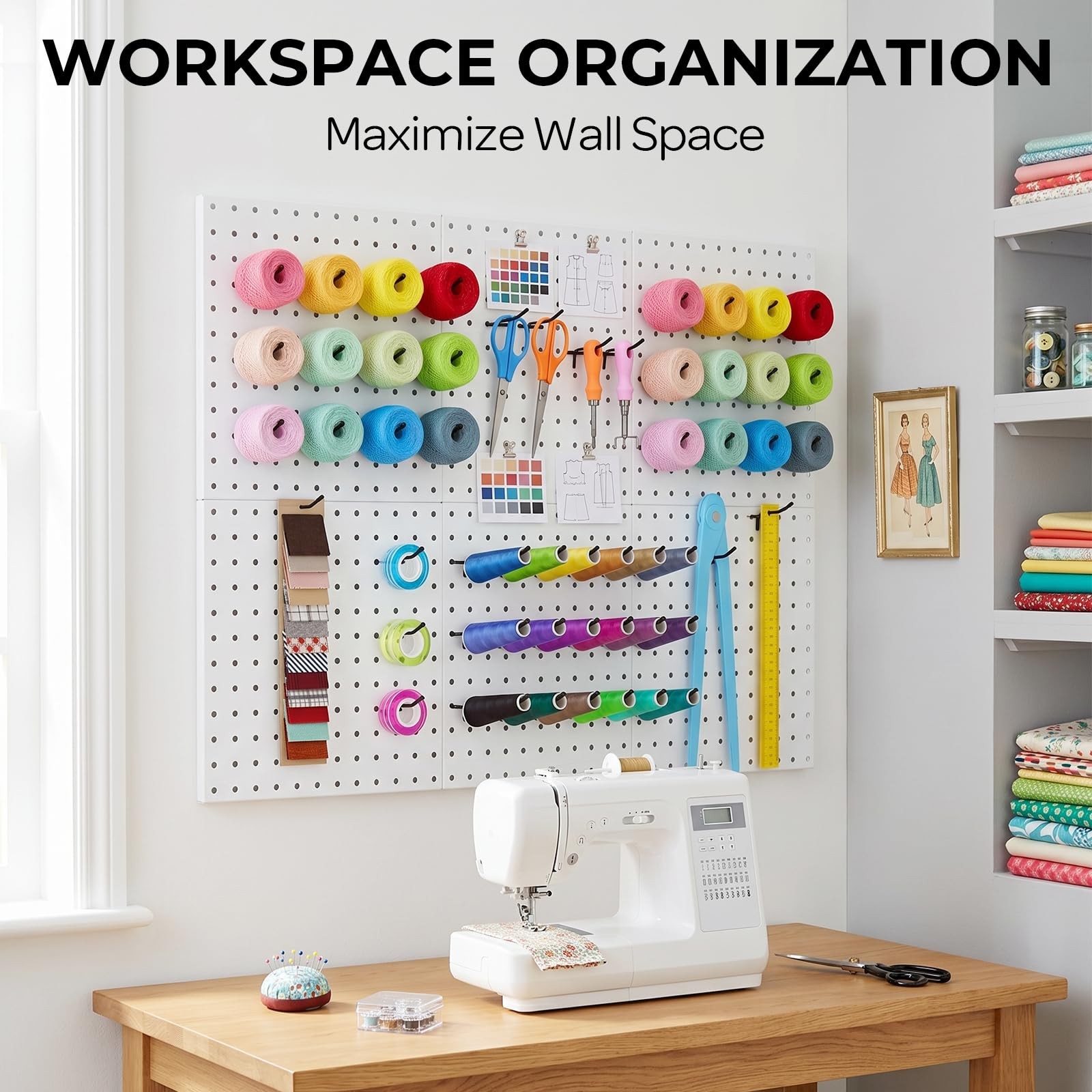 50 Pack Black Pegboard Hooks, 2 Inch Peg Board Hooks Accessories