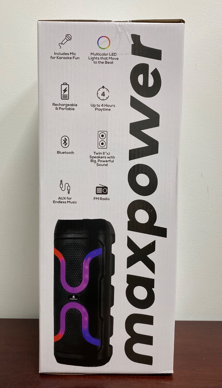 MaxPower Karaoke Party Speaker - Bluetooth Speaker with Microphone