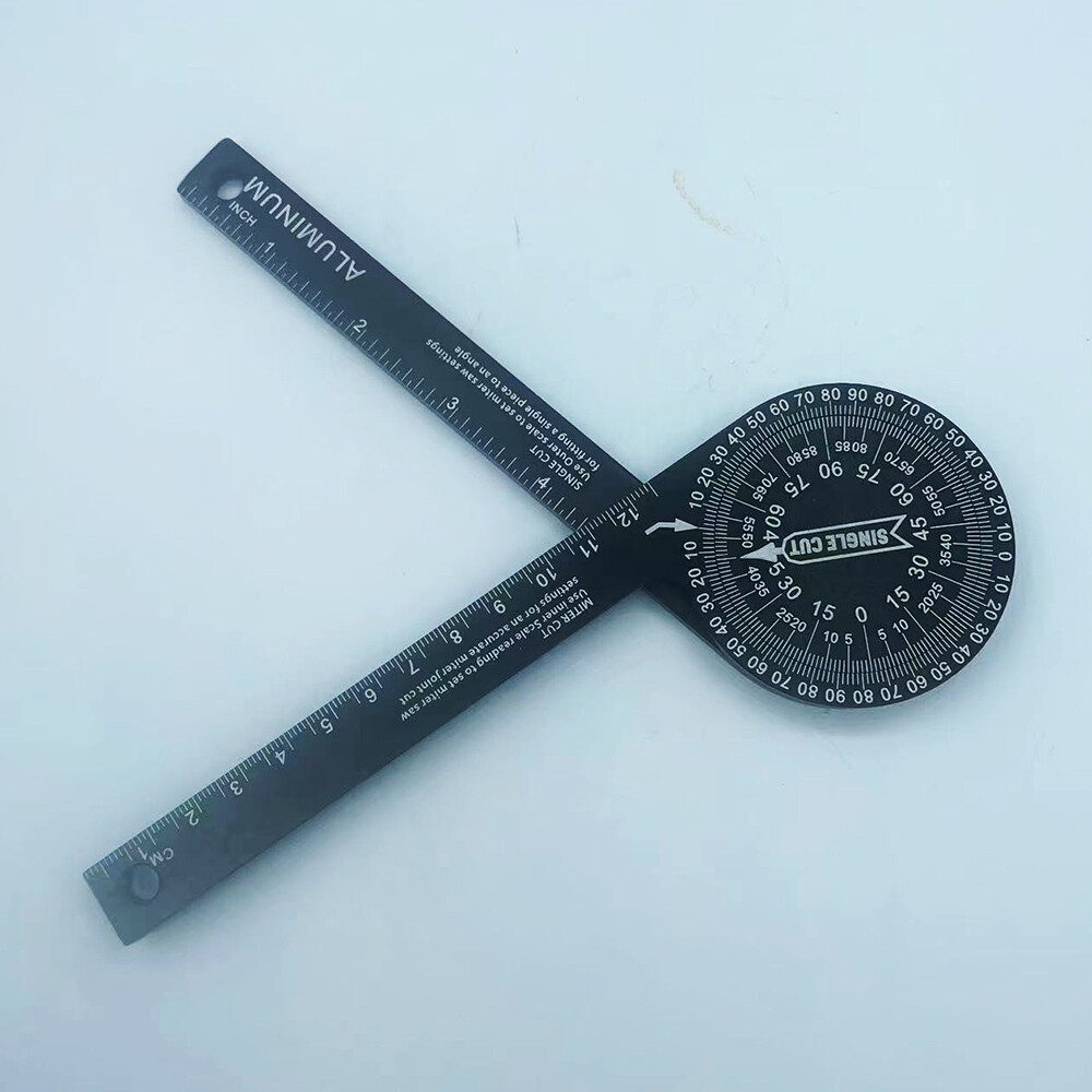 Aluminum Miter Saw Protractor | 7-Inch Rust Proof Angle Finder Precision Laser