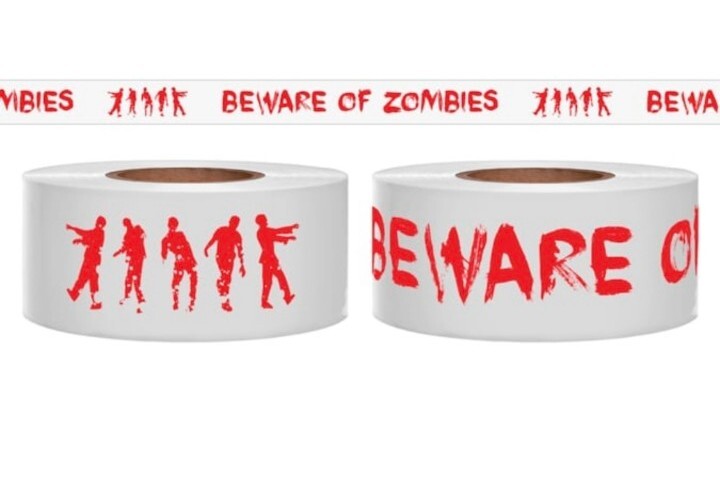 Halloween Decorations 3inx200ft Beware Of Zombies Barricade Tape