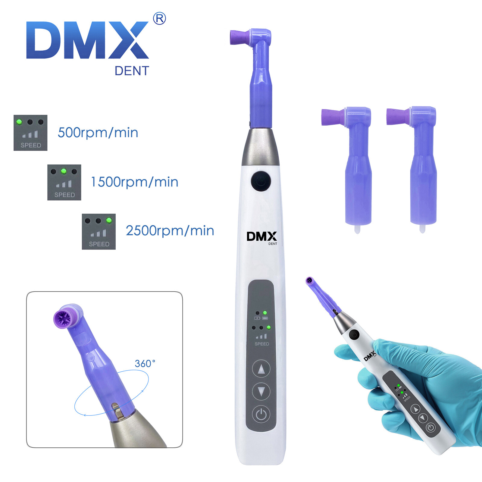 Dental Portable Electric Hygiene Prophy Handpiece Cordless /2*prophy angles