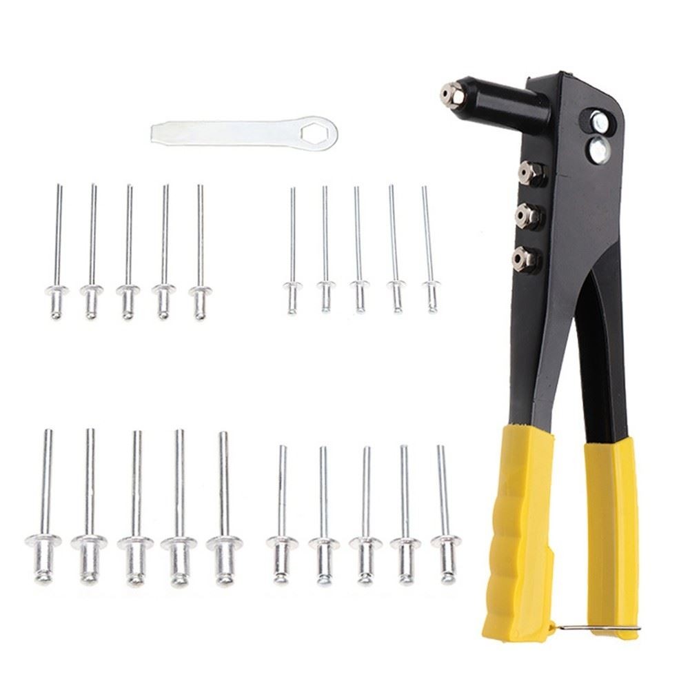 200Pcs Heavy Duty Riveter Set Aluminum Blind Rivets Assortment Kit Hand