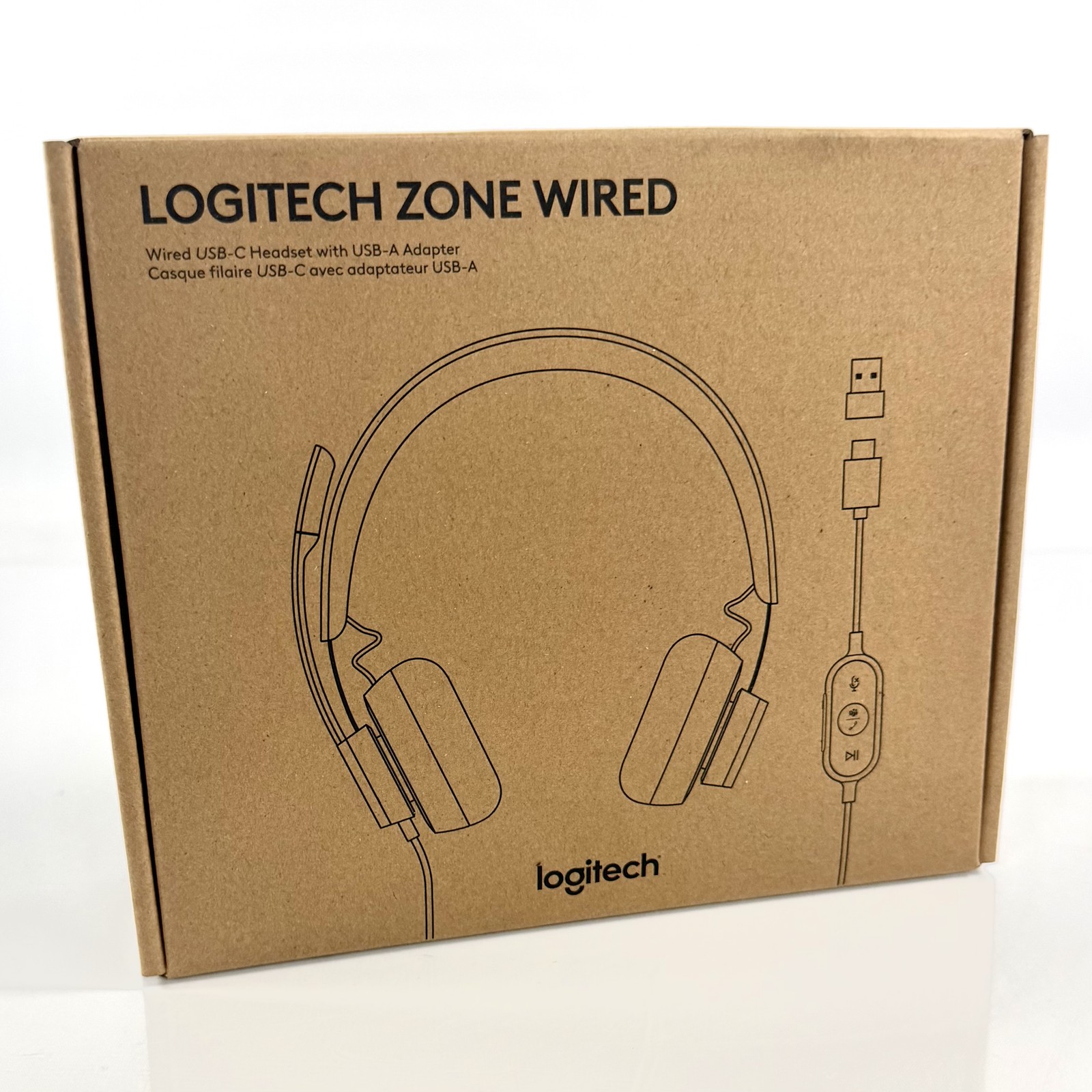 NEW Logitech Zone Microsoft Teams Noise Cancelling Headset USB-C USB-A 981-000