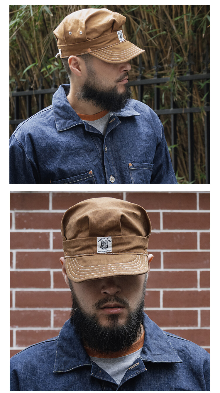 Bronson Retro Railroad Engineer Hat Adjustable Rugged Style Train Conductor Cap