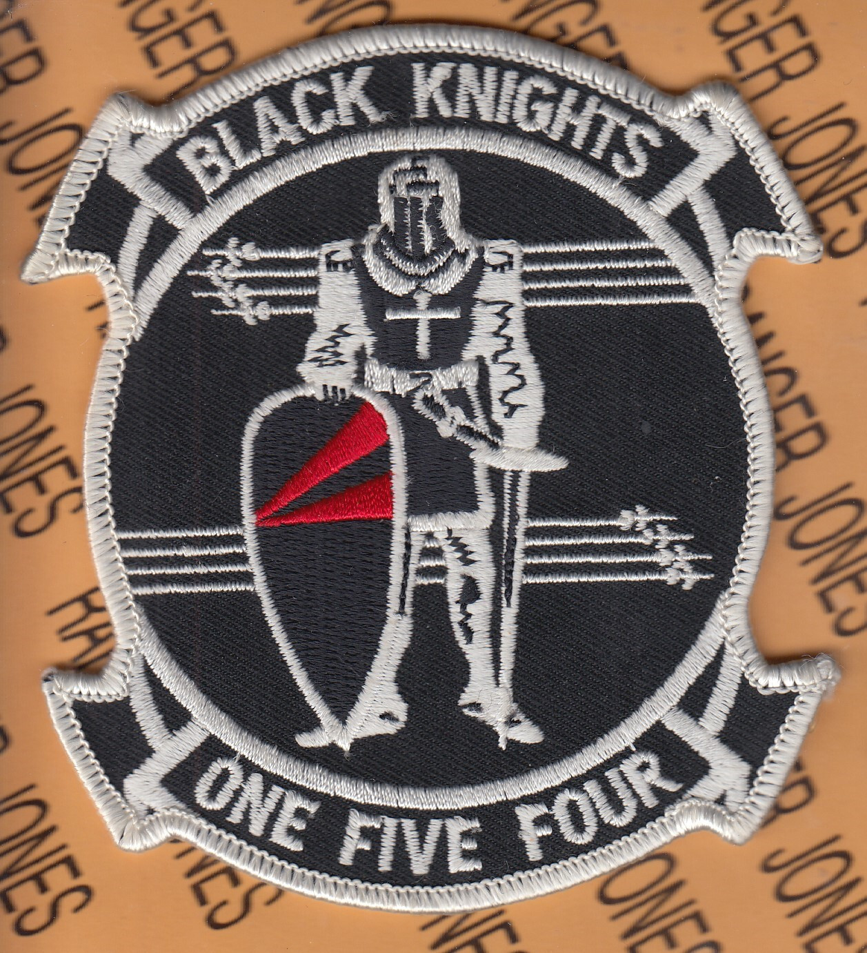 USN Navy Fighter Sq VF-154 Strike Fighter Sqdn BLACK KNIGHTS ~4.25" patch m/e