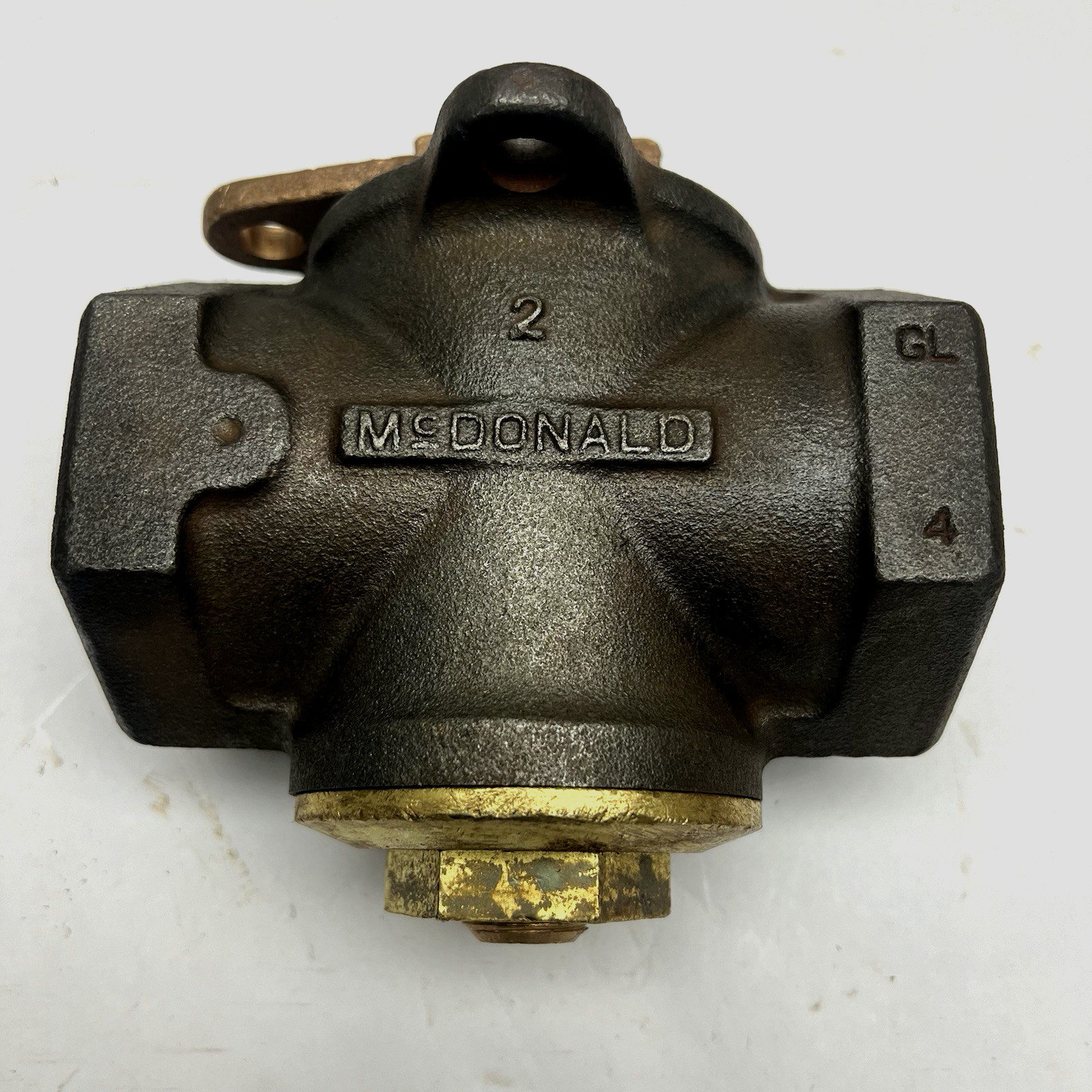 2"GAS METER VALVE 175G BLACK IRON BODY,BRASS