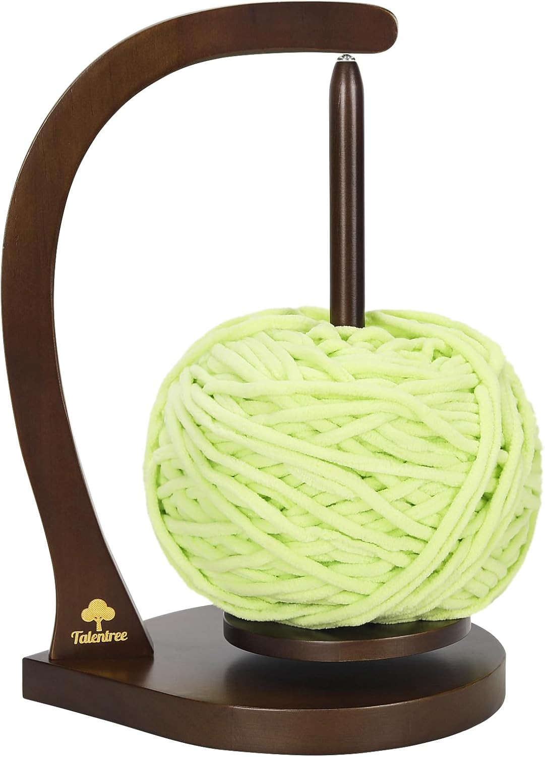 Yarn Ball Holder for Crocheting and Knitting, Wooden Yarn Holder Spinner with Ul