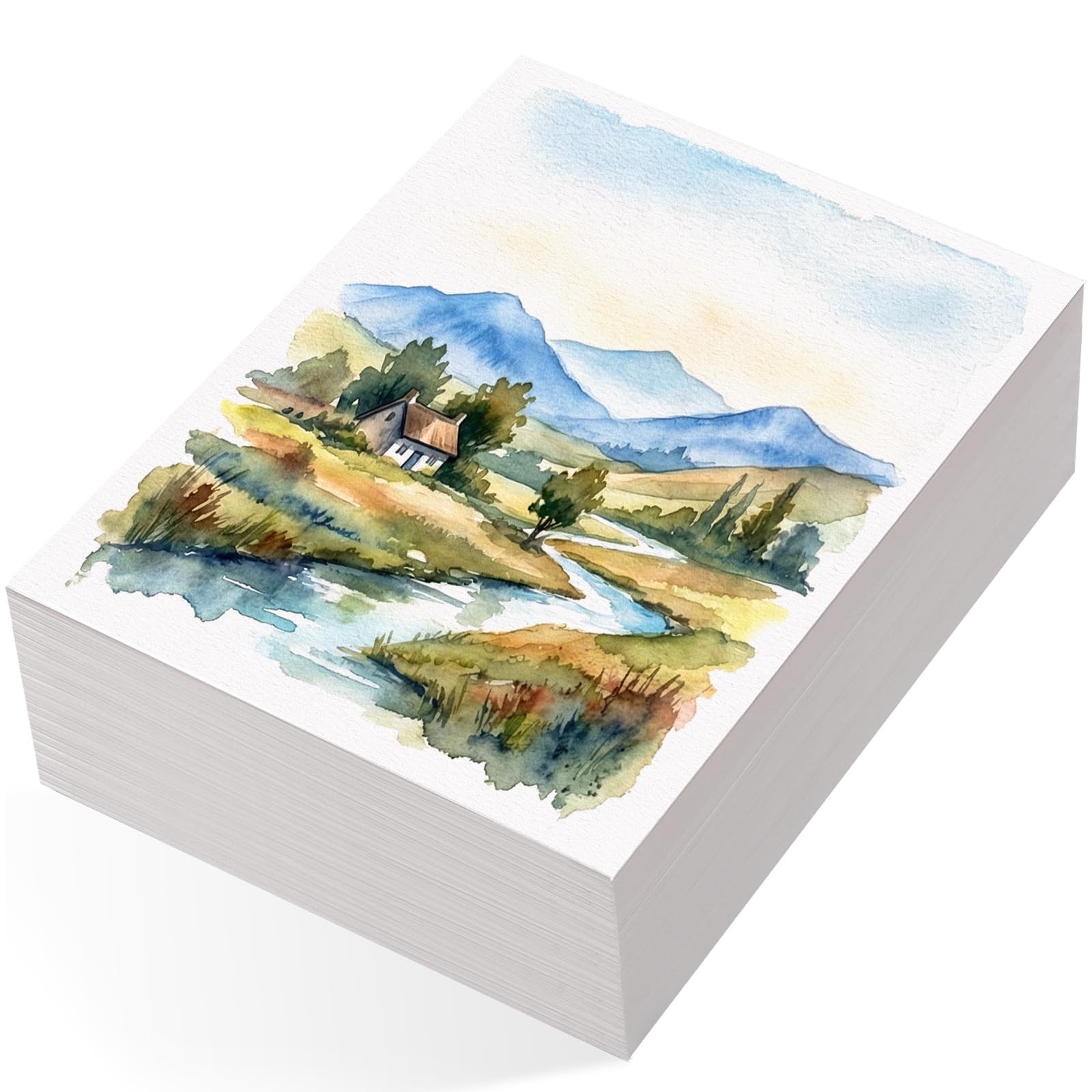 240 Sheets Watercolor Paper 5x7 Inch 110LB 230GSM Cold Press White Drawing Art