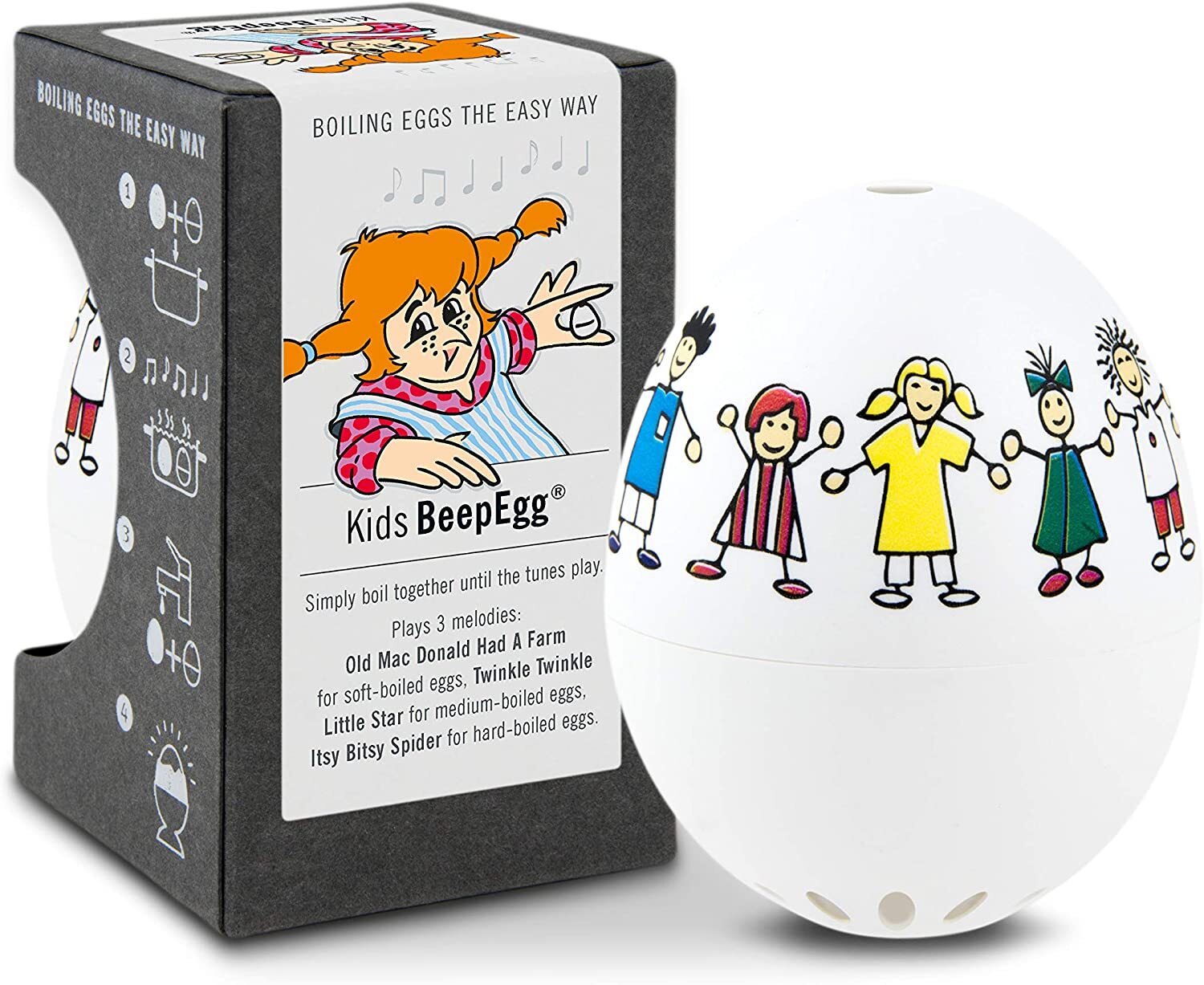 Brainstream Kids BeepEgg - Singing Floating Egg Timer, Boil Together W/ The Eggs