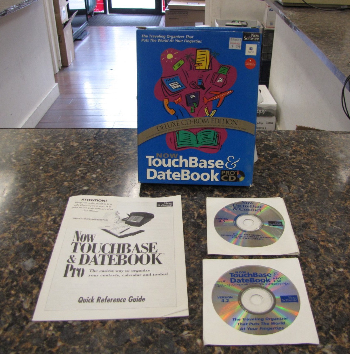 Now Software Touchbase & Datebook 2 CD-ROM's Version 3.5/4.2 for Macintosh