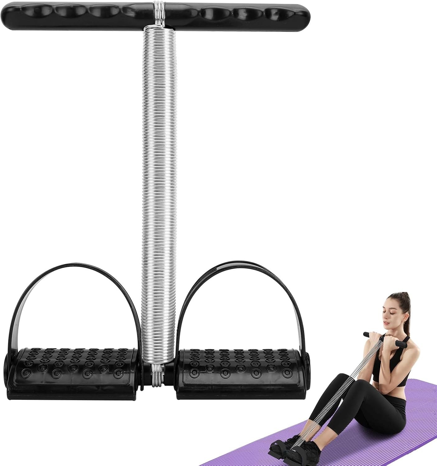 Pedal Puller Resistance Bands with Single Spring – Durable Sit Up Equipment for
