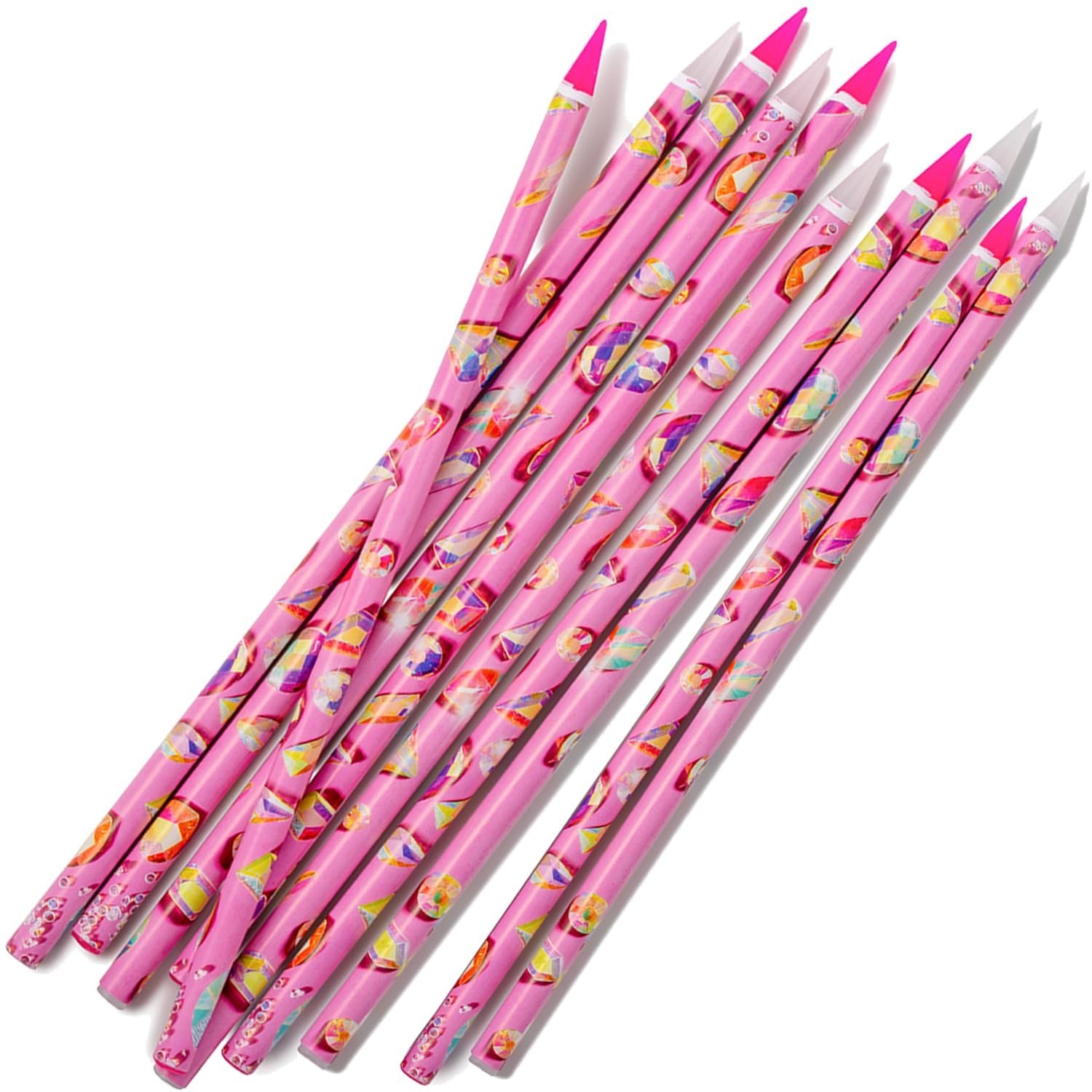 10pcs Nail Dotting Rhinestone Picker Tool, Self-Adhesive Wax Pencil for Rhine...