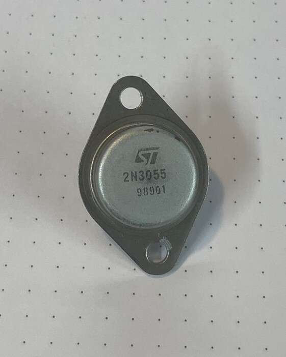 2N3055 NPN Power Transistor, TO-3 Case, ST Microelectonics Brand, 1 Each