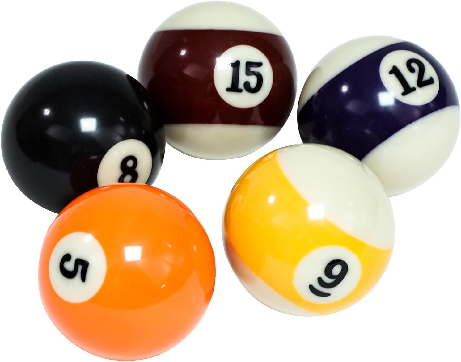 Official Size Billiard Balls - 2-1/4" Pool Table Set