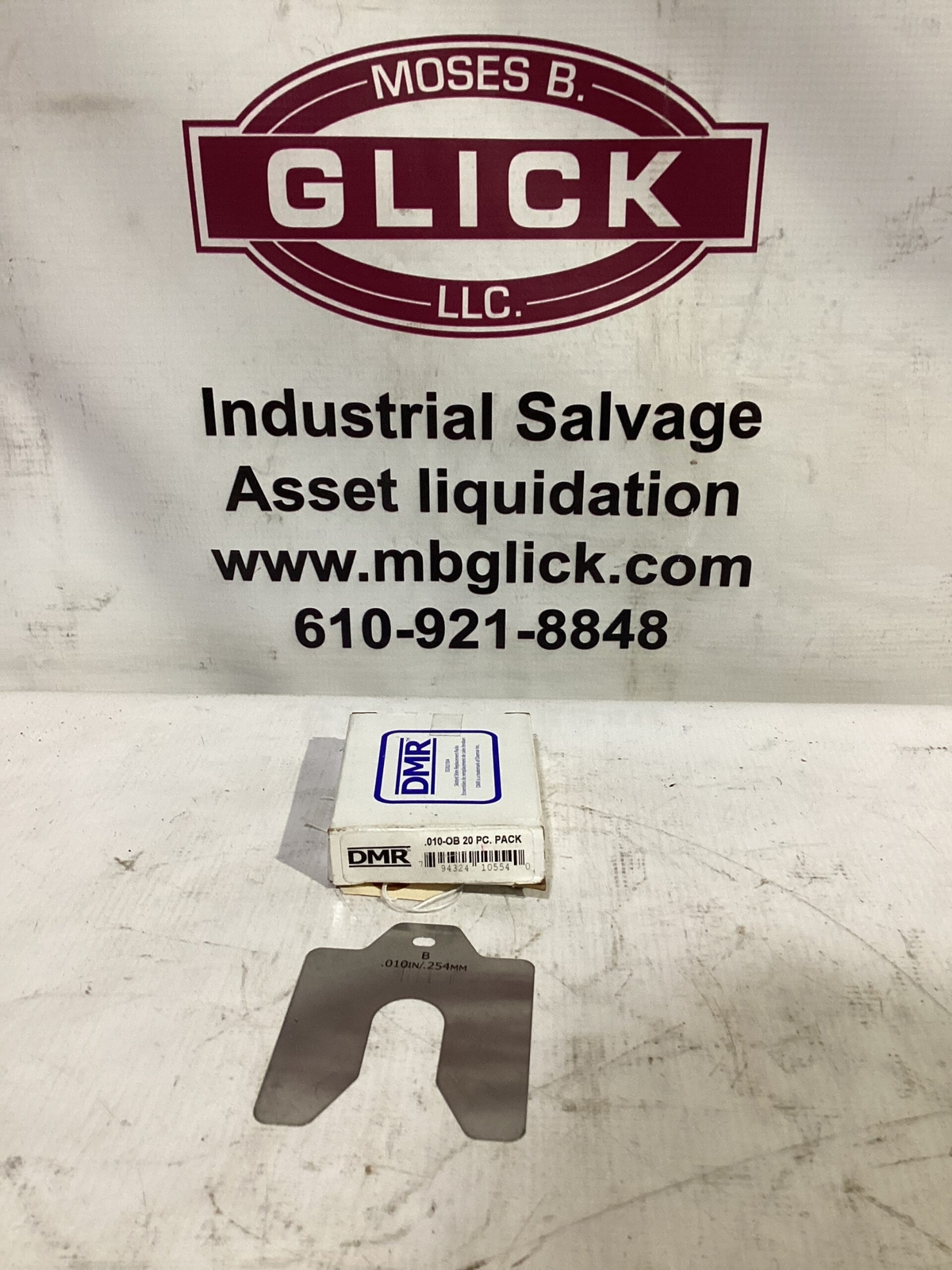 DMR .010-OB B.010 Stainless Slotted Shim Stock 3” x 3” x .010” -NIB of 79