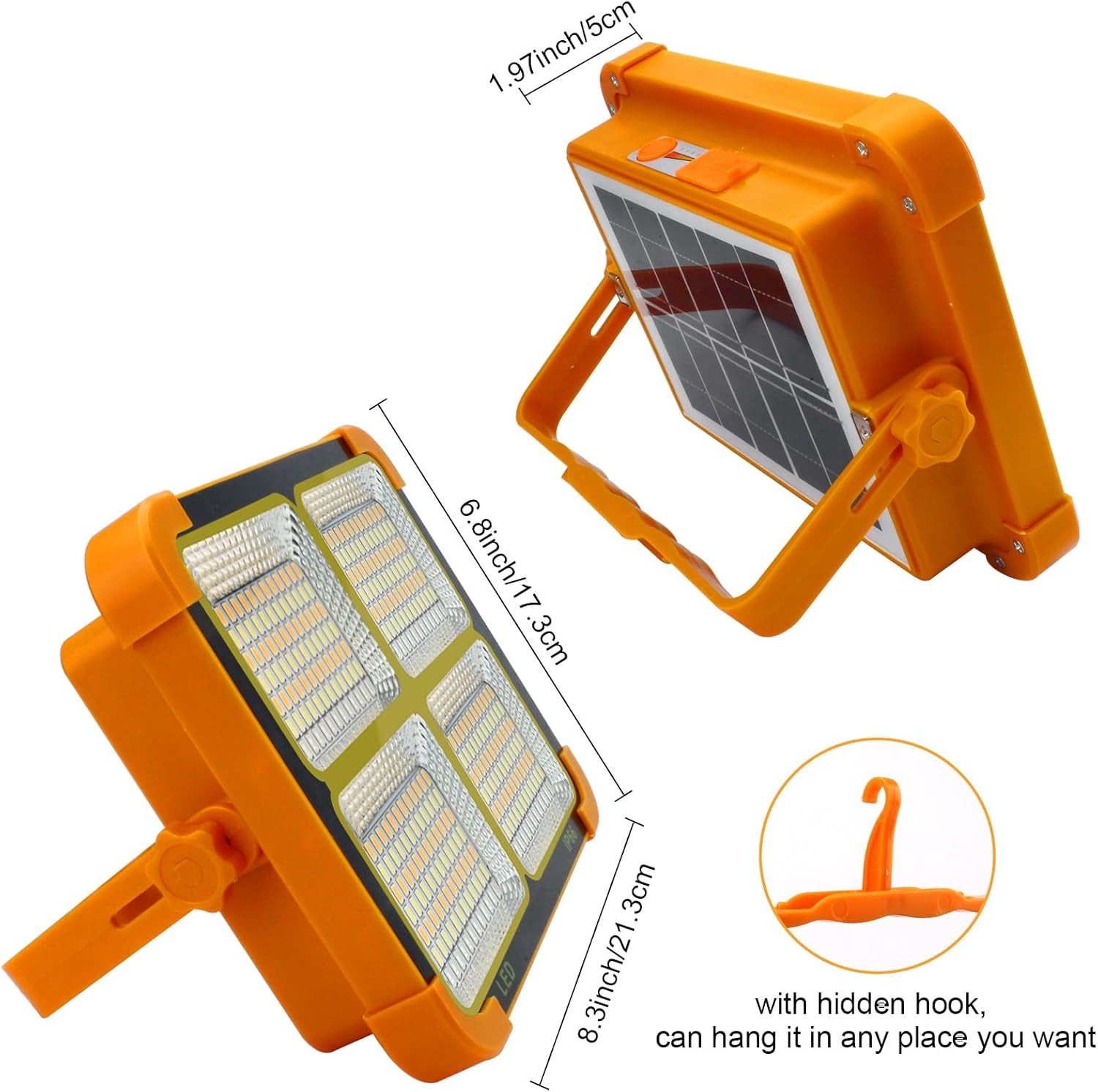 Portable Solar Rechargeable Work USB Light Outdoor Camping Security Lamp