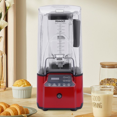 2.2L Commercial Blender with Soundproof Cover – Smoothie Maker & Juicer
