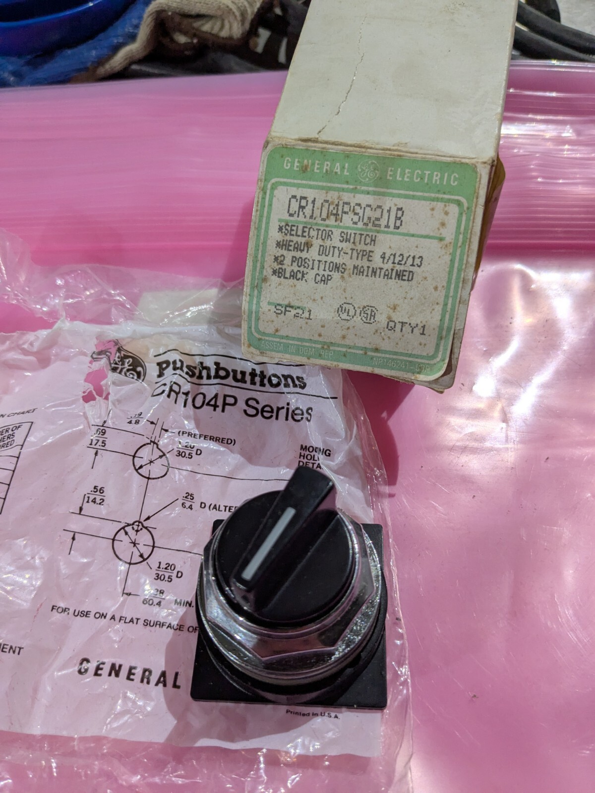 NEW GE CR104PSG Selector Switch !Charity!