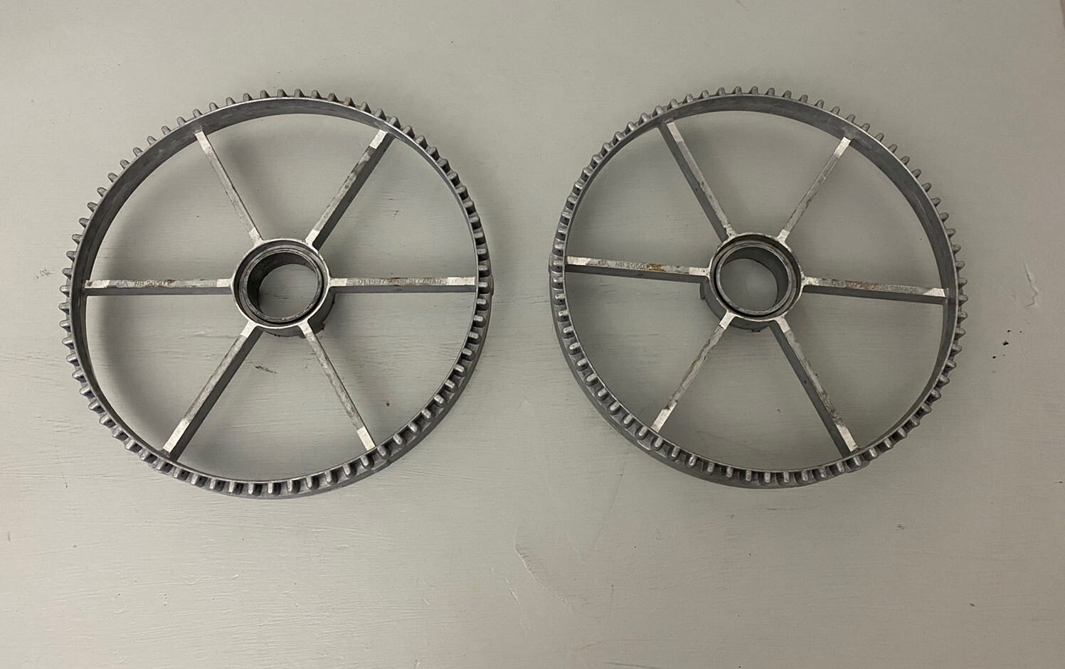 Lot of 2 Metal Wheels Gumball Vending Machine Steam Punk Parts NB 2050 F Canada