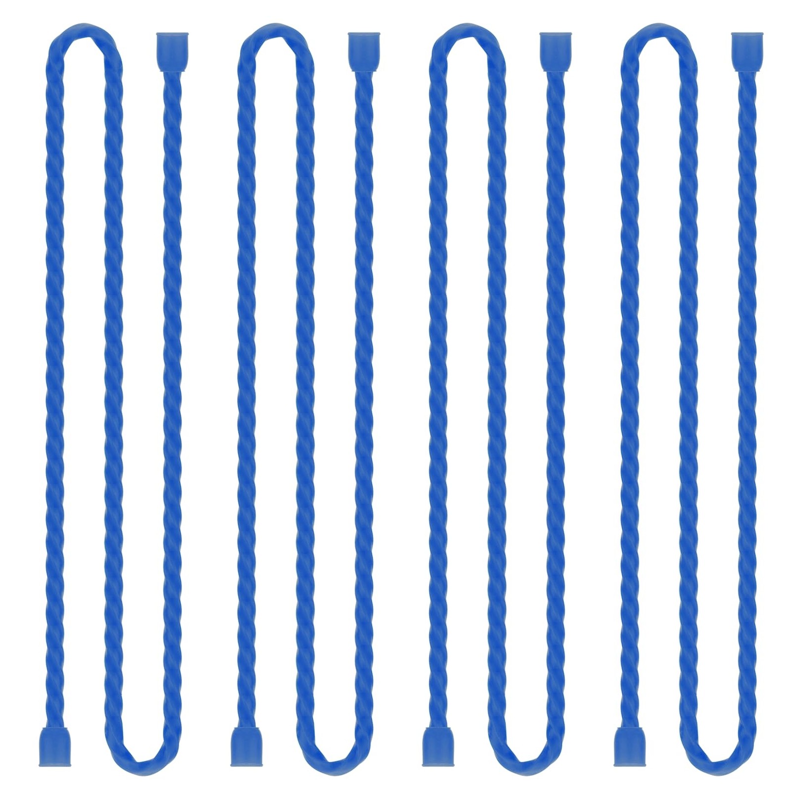 4 PCS 32-Inch Silicone Cable Ties Dia 6.5mm Reusable Steel-Core Rubber Twist ...