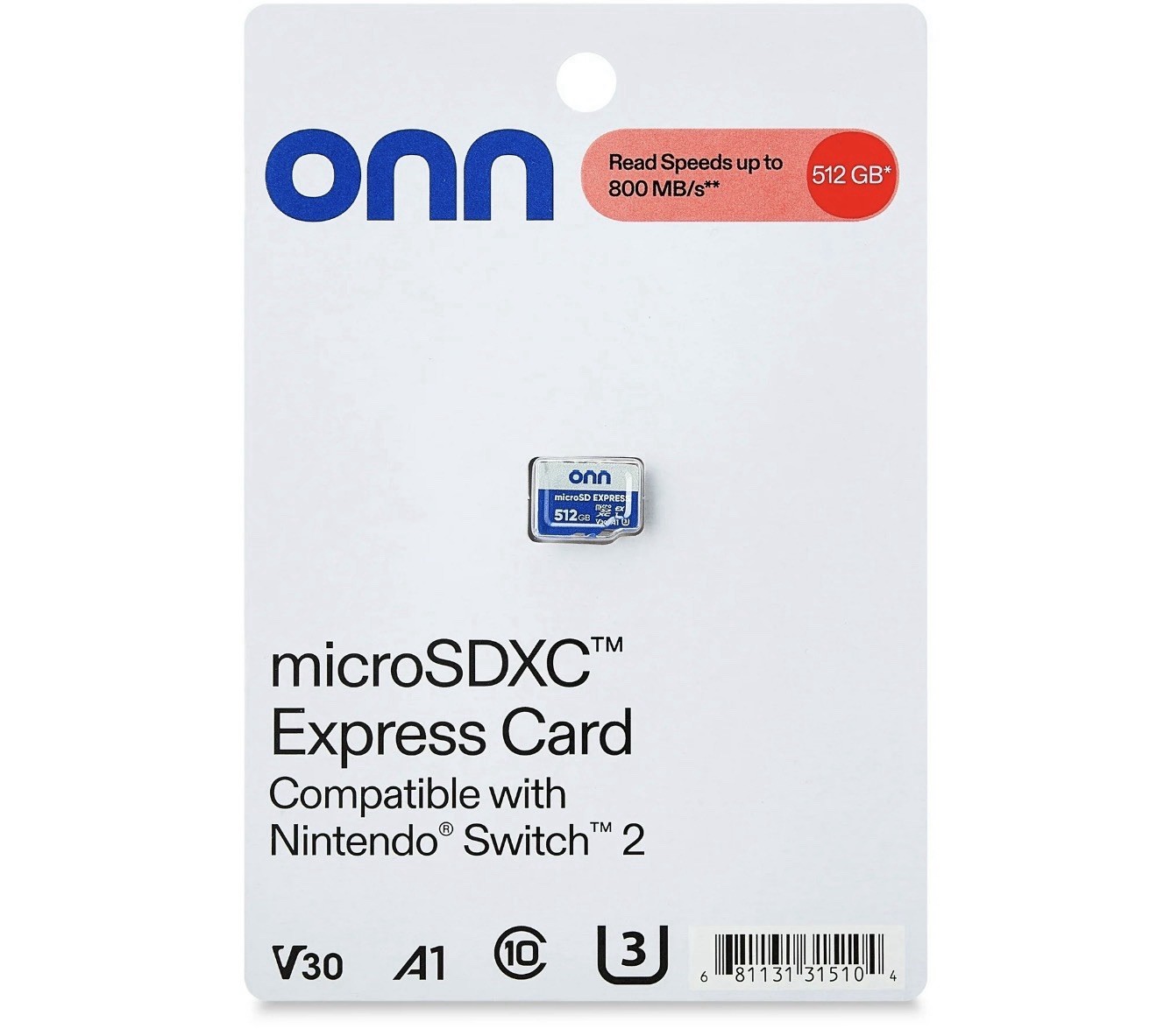 Onn 512GB Micro SD Express Card for Nintendo Switch 2, Brand New & Sealed