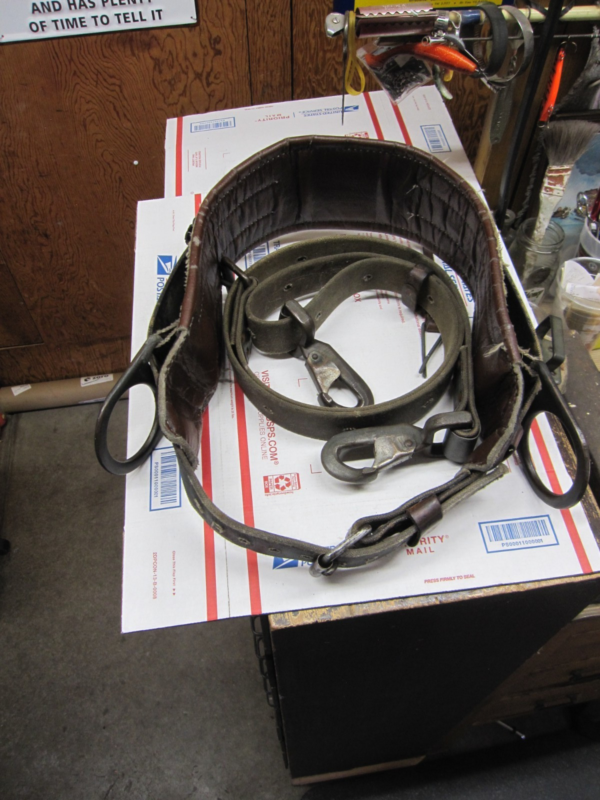 Vintage 1978 Klein/Bell System E Linesman Harness & Lanyard Right-26 U.S.A. Made