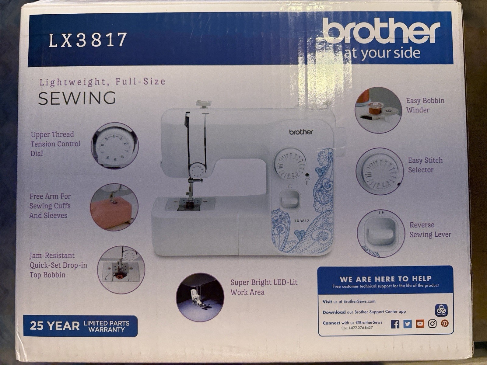 Brother LX3817 17-Stitch Full-size Sewing Machine - (LX3817) NEW IN BOX