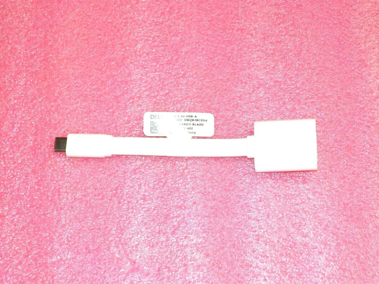 Genuine Dell Adapter USB-C to USB-A 3.0 DP/N W56D3 White Cable