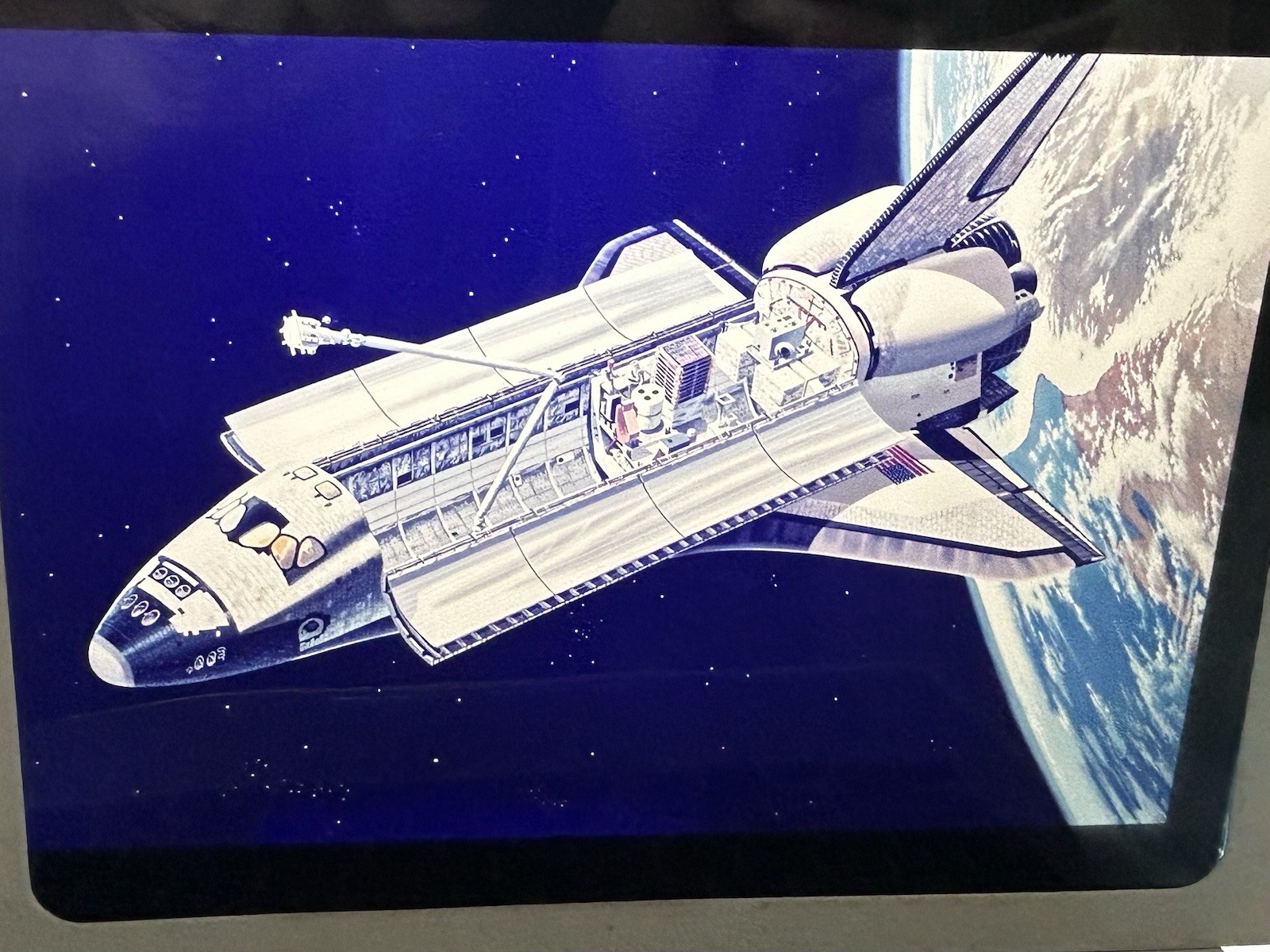 1982 NASA KSC Space Shuttle Orbiter Cargo Payload Bay Presentation Transparency