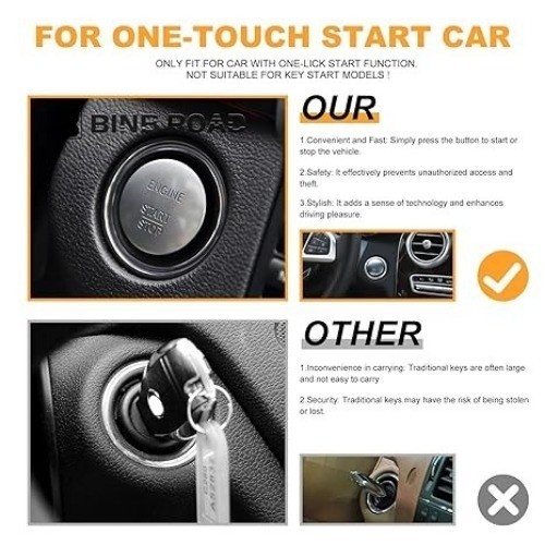 Push Start Button 2215450714 Compatible with C300 C Color: Start Button Silver