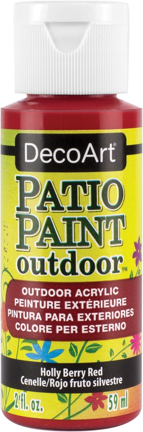 DecoArt Patio Paint 2oz-Holly Berry Red