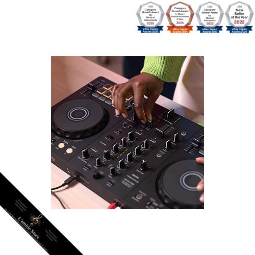 DJ Controller DDJ-FLX4 + PC Stand + Dust Cover Set (Compatible with